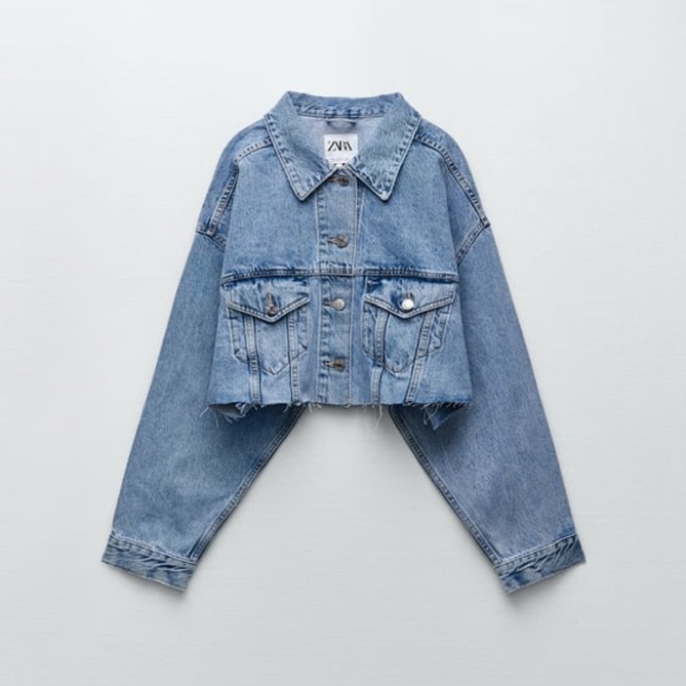 Zara oversized cropped jacket